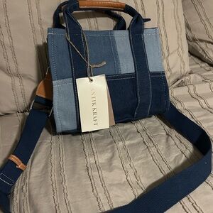 Blue Denim Tote Bag